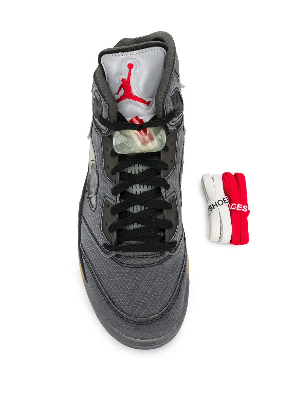 Jordan Retro 5 Off White Black Muslin Semi UA