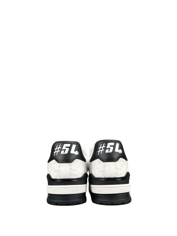 louis vuitton LV trainer signature WHITE BLACK