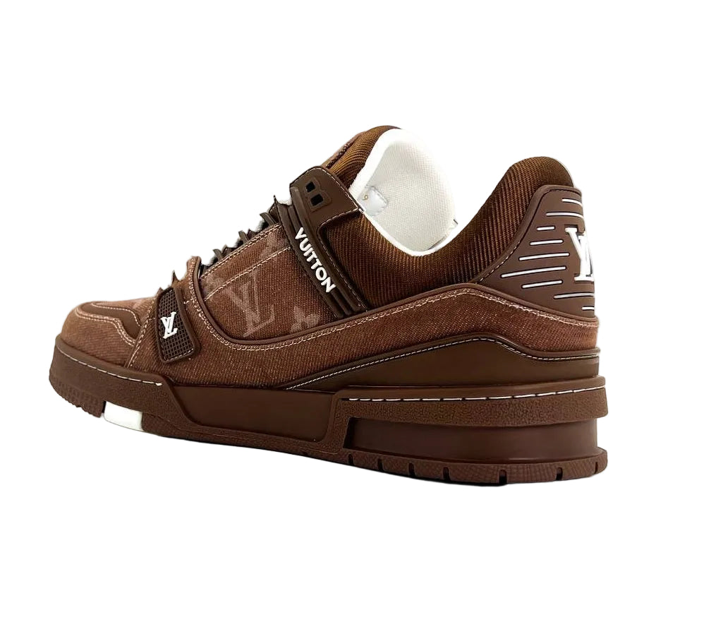 Louis_ Vuitton Trainer Brown Denim With All Accessories 170