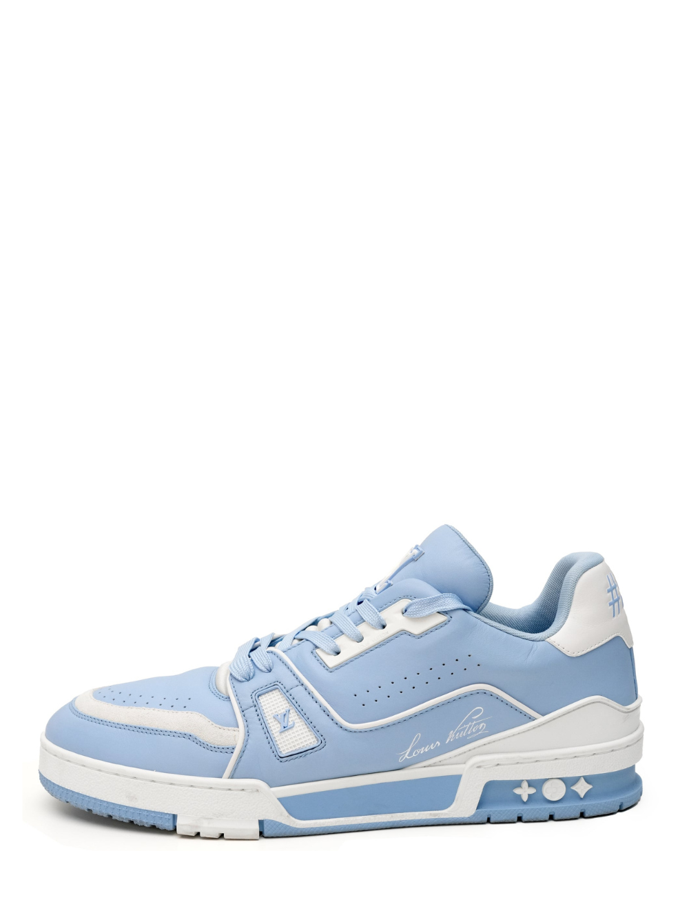 Louis Vuitton Trainer White Blue