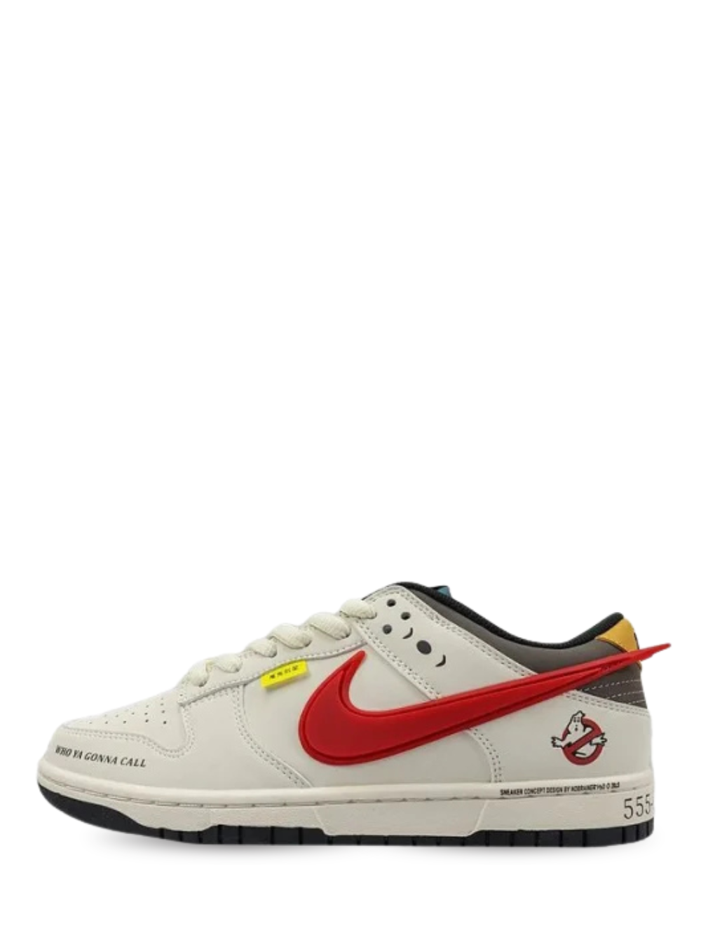 dunk low ghostbusters x custom sail red black