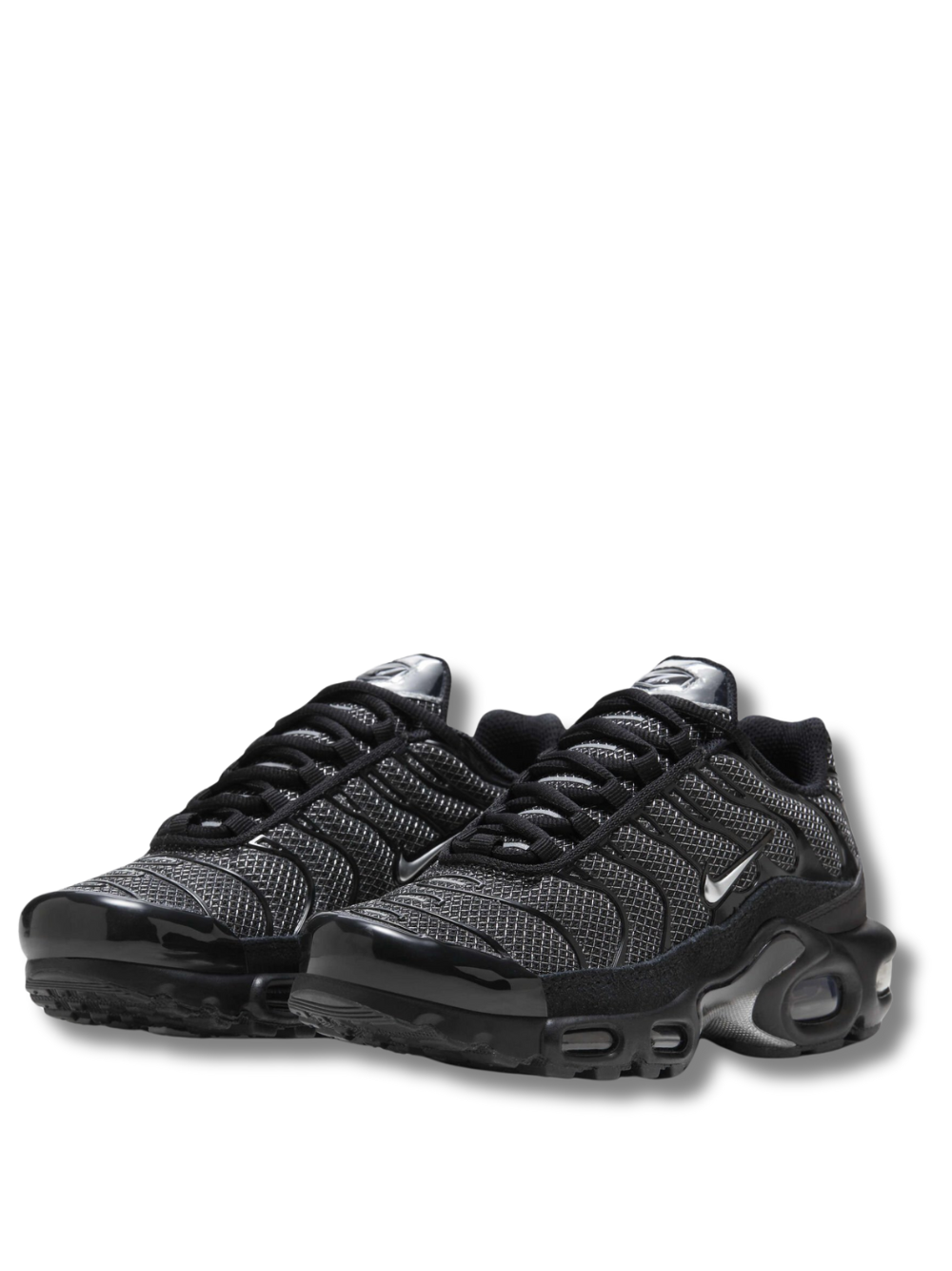 Nikee Airmax Plus Metallic Black Silver