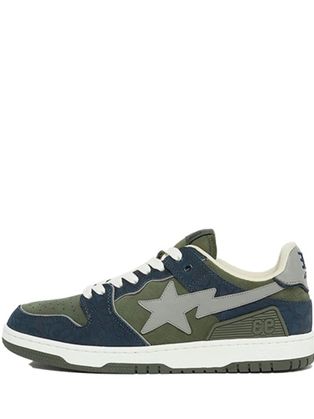 A Bathing Ape Bape SK8 Sta Sneakers in Army Green Gray Blue