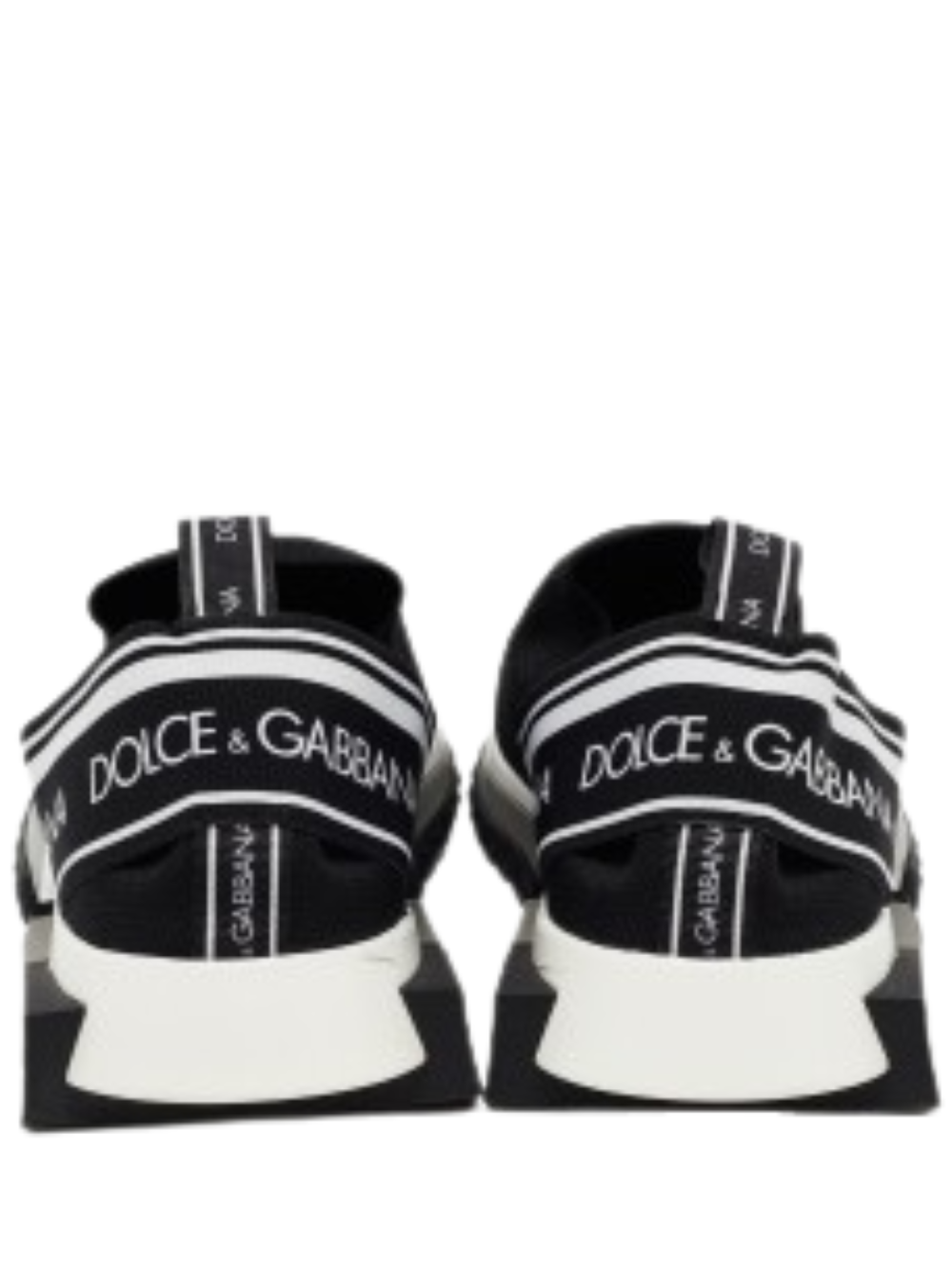 Dolce Gabbana Black White Slip On Sorrento Sneakers