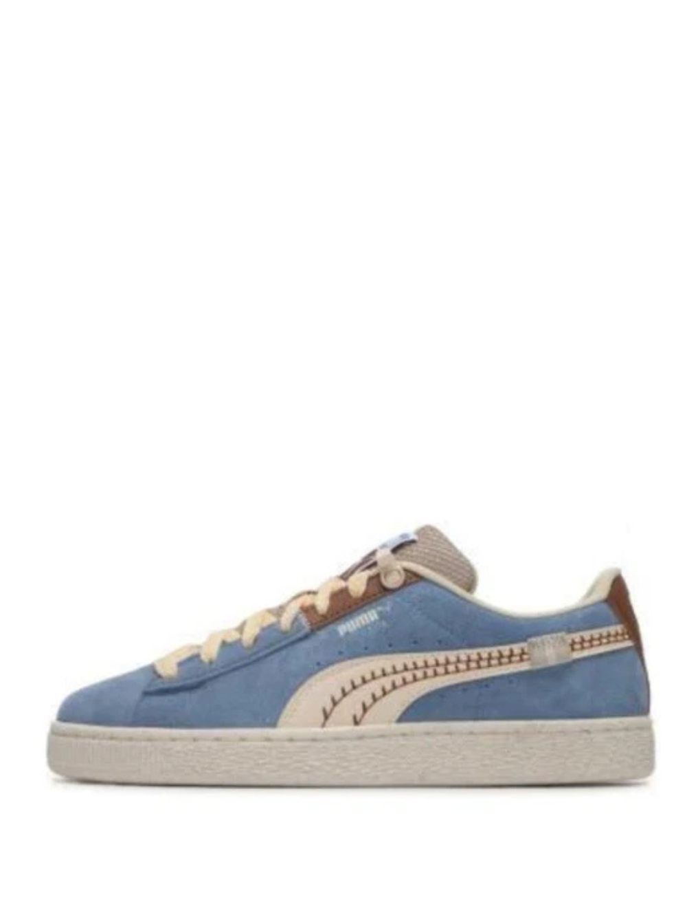 Pumaa suede expedition sneakermen zen blue brown mushroom