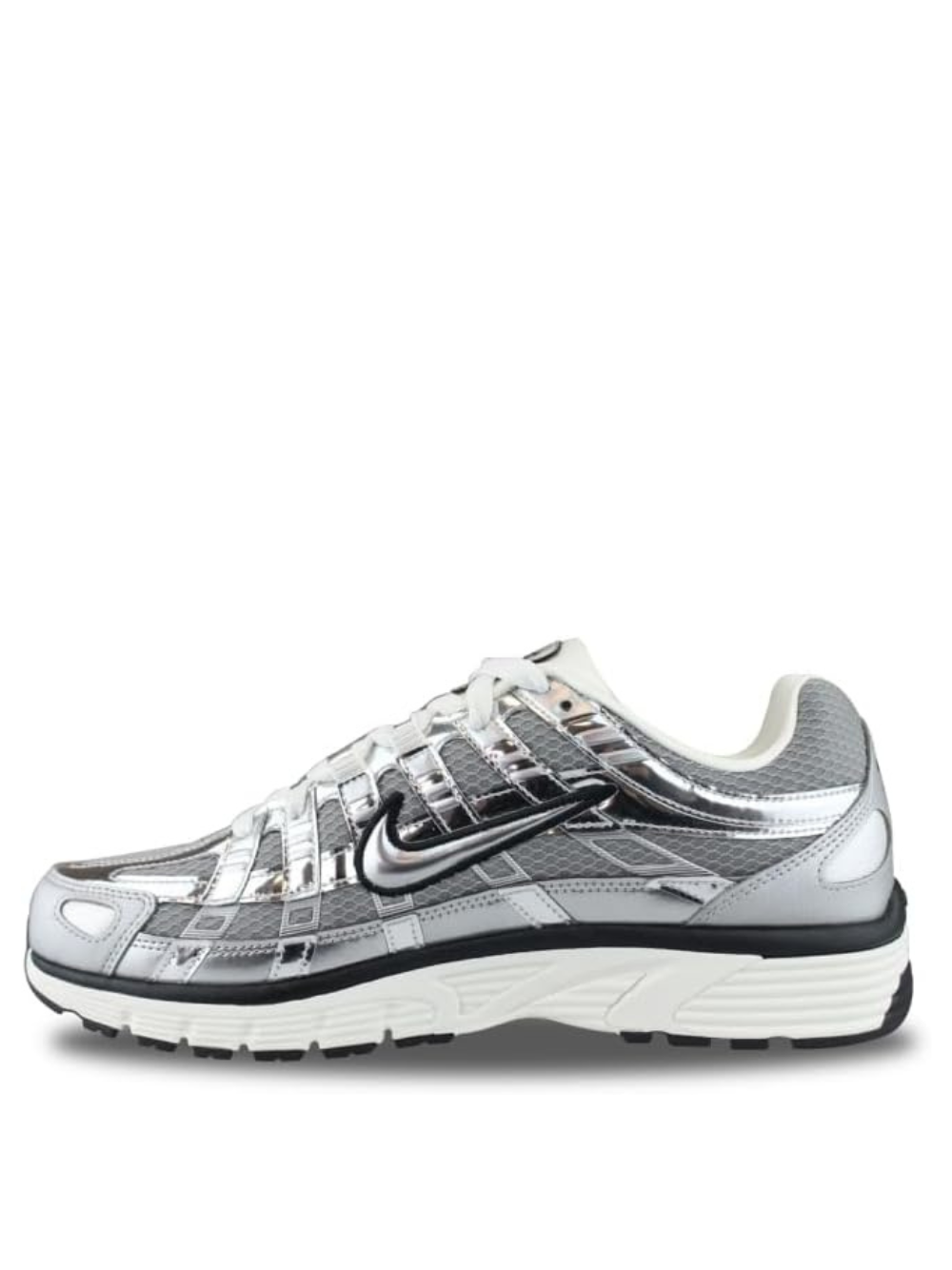 nikee p 6000 white metallic silver