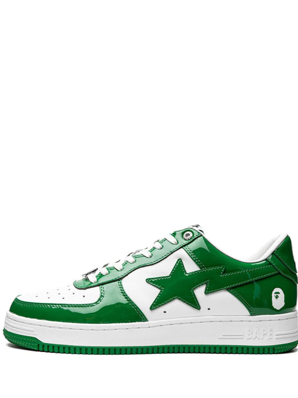 Bathing Ape Bape Sta Patent Leather Green White
