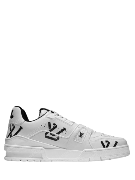 Louis Vuitton LV Monogram Trainer Black Logo Sneakers