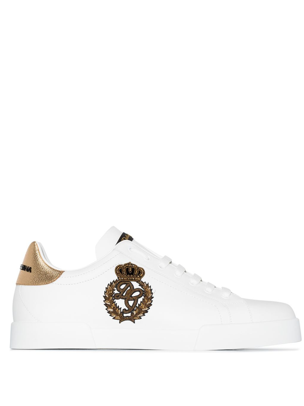 Dolce Gabbana Portofino Crown Patch White Gold