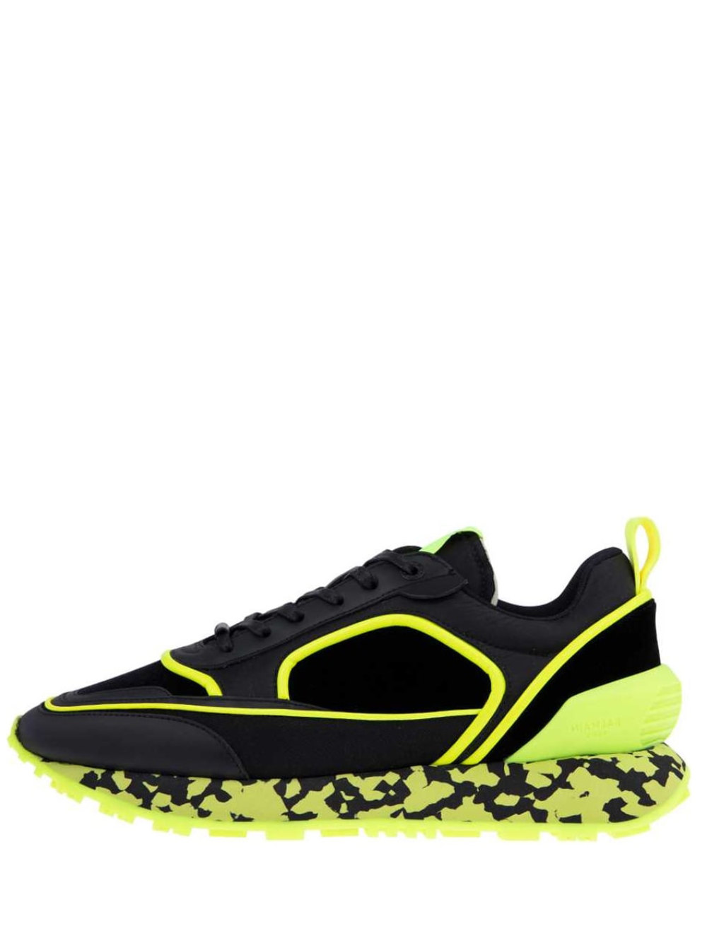 balmainn velvet nylon and mesh racer low top sneakers