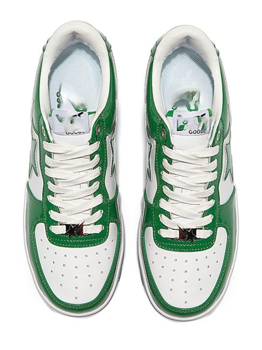Bathing Ape Bape Sta Patent Leather Green White