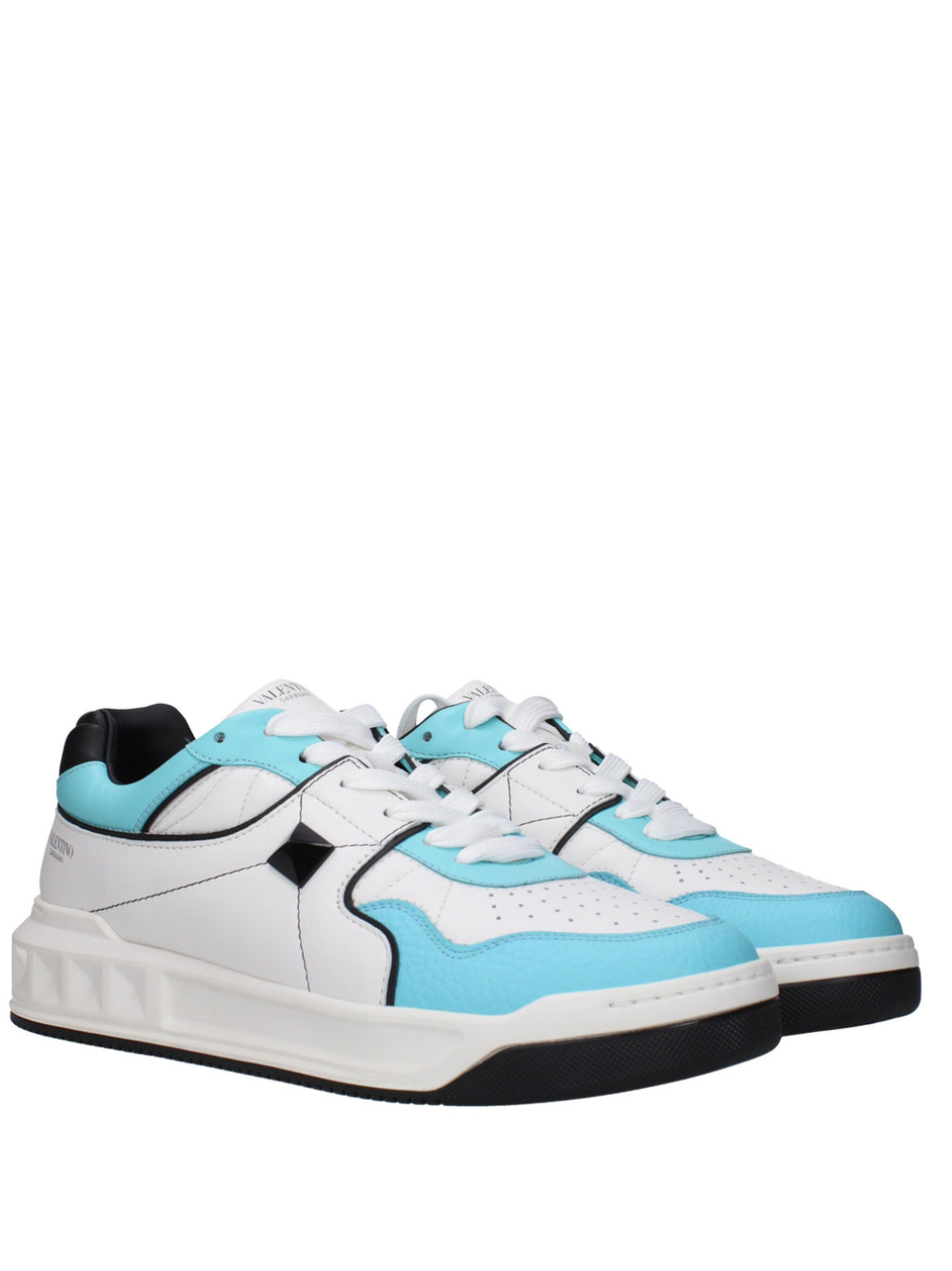 Valentinoo garavani one stud low top nappa sneaker white light blue fix