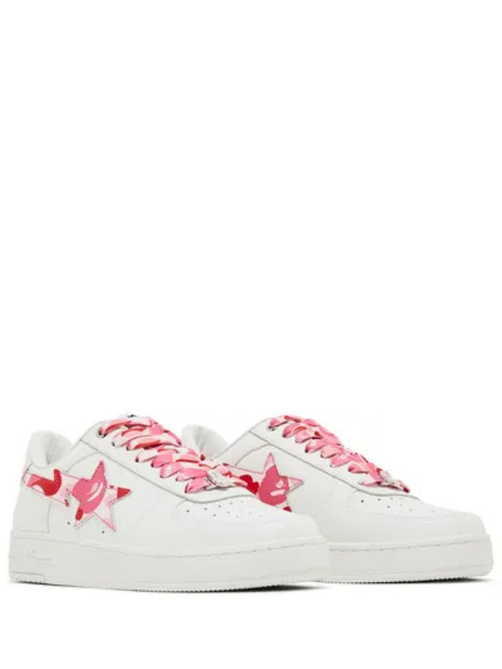 Bathing Ape Bape Sta Low Sneakers white pink