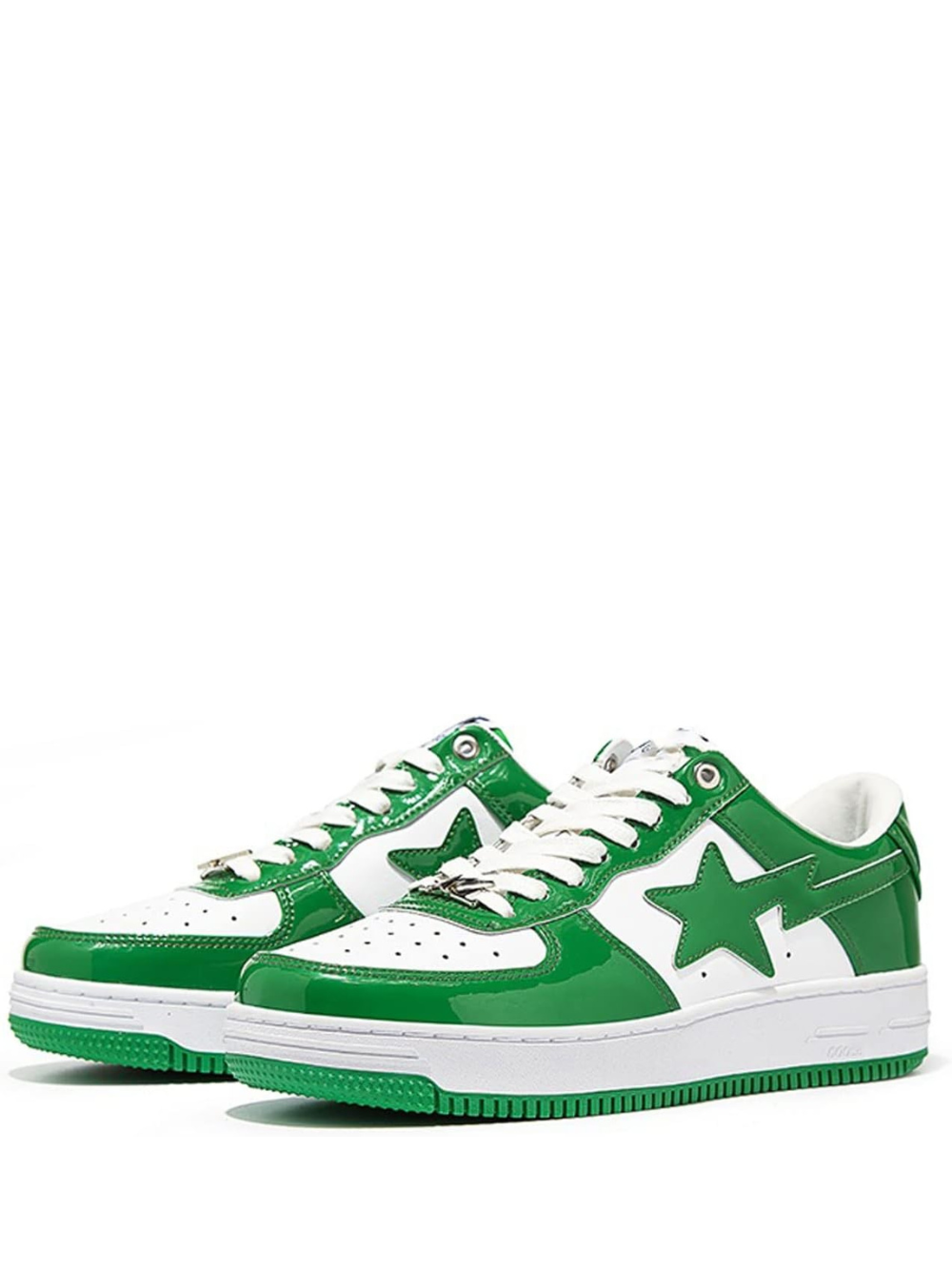 Bathing Ape Bape Sta Patent Leather Green White