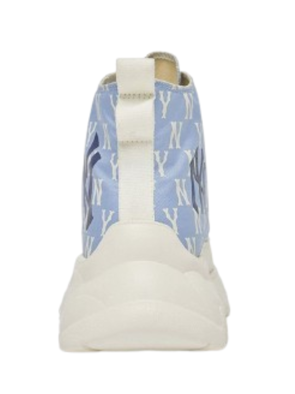 MLB CHUNKY High New York Yankees Blue platform Round Toe Rubber Sole