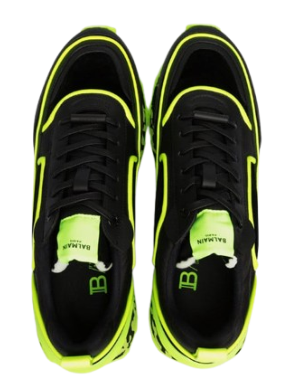 balmainn velvet nylon and mesh racer low top sneakers