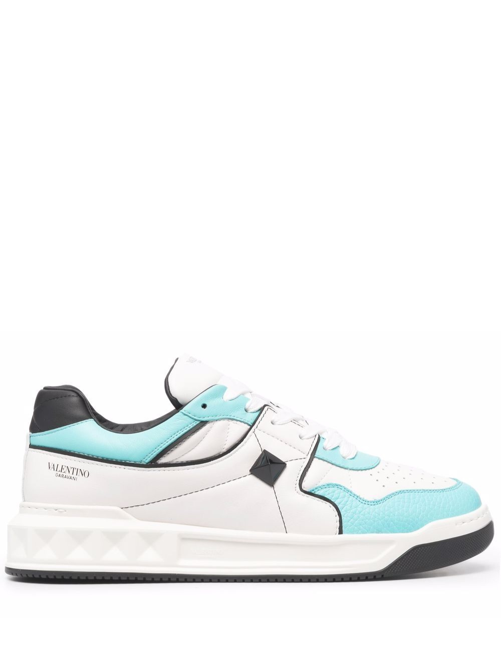 Valentinoo garavani one stud low top nappa sneaker white light blue fix