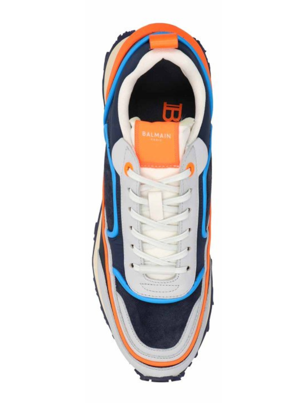 Balmainn multicolor suede panelled racer low top sneakers