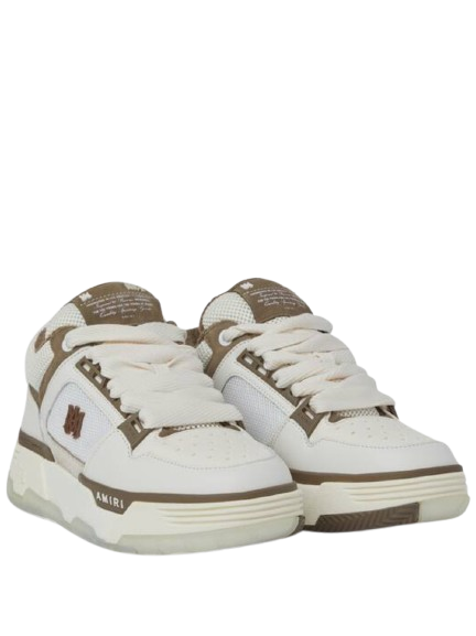 amirii. ma2 low top white brown sneakers