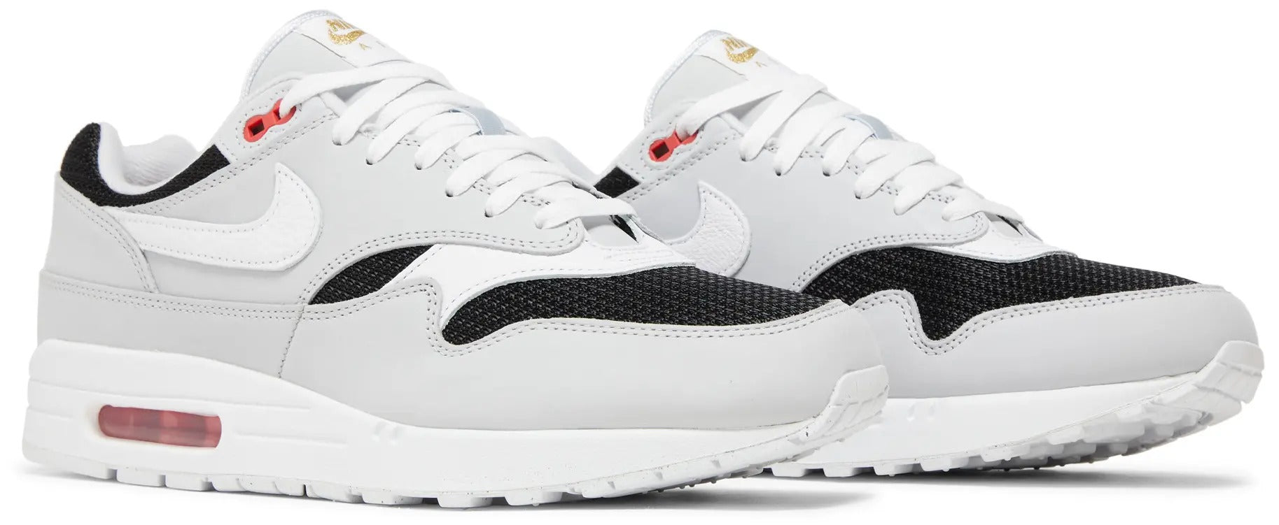 Nikee Airmax 1 Platinum White Black Red 2299