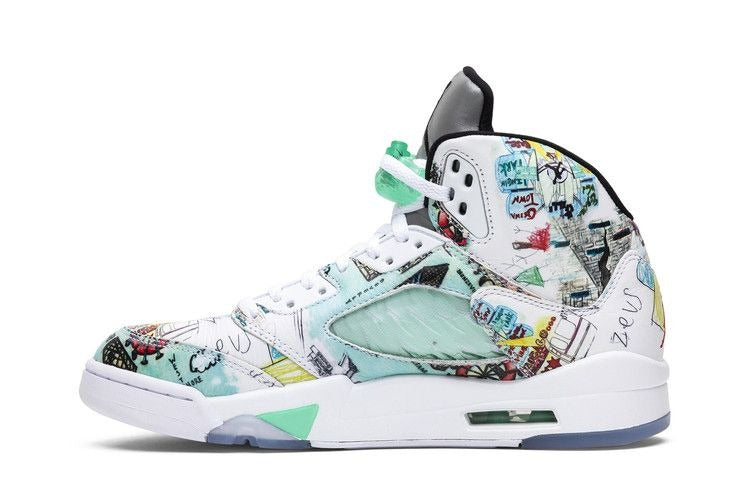 Nikee Jordan Retro 5 Wings Glow in Dark Reflective Basketball Sneakers