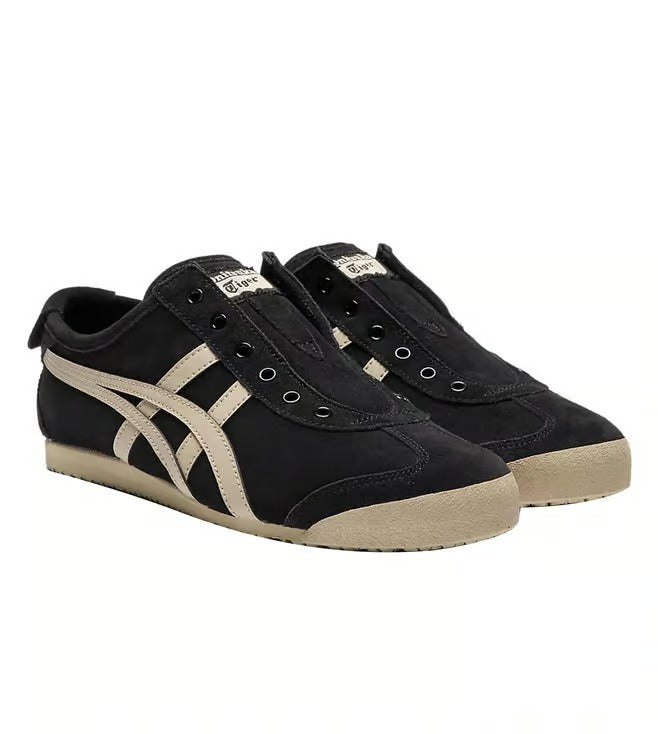 onitsukaa tigerr mexico 66 slip on black putty
