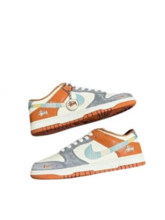 Nik e SB Dunk Low C Stussy Grey Orange