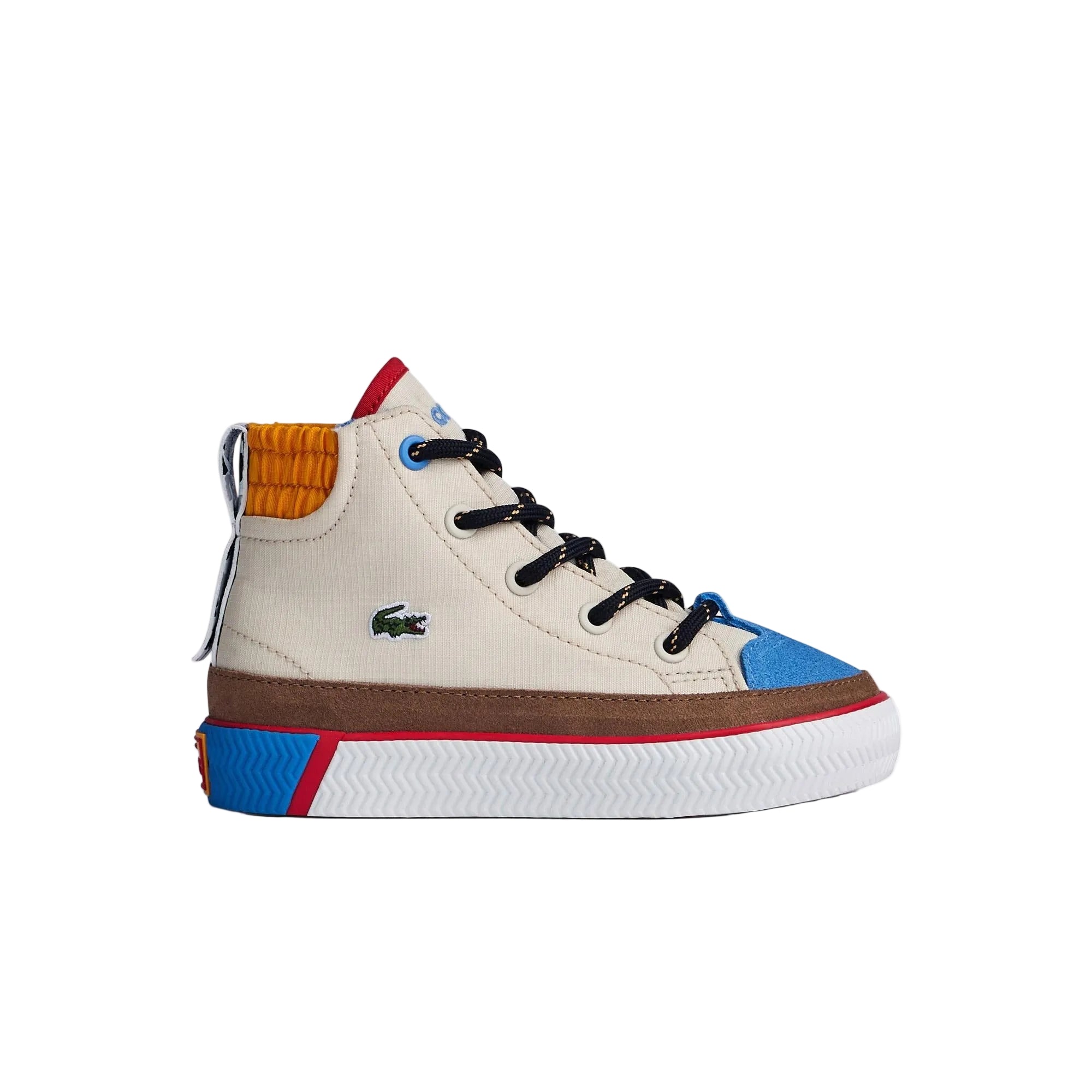 Lacosttee Gripshot High-Top White Brown