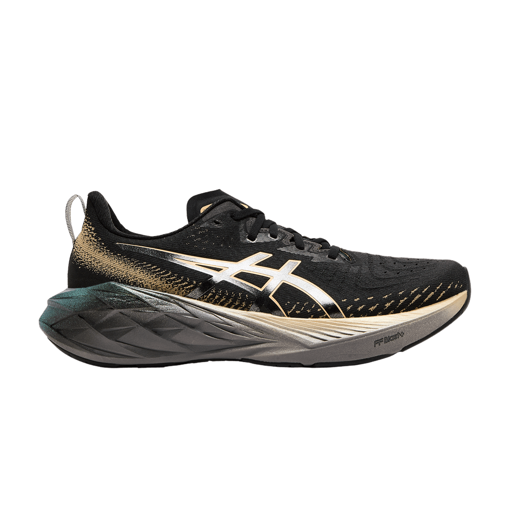 asicss Black Novablast 4 Platinum Champagne