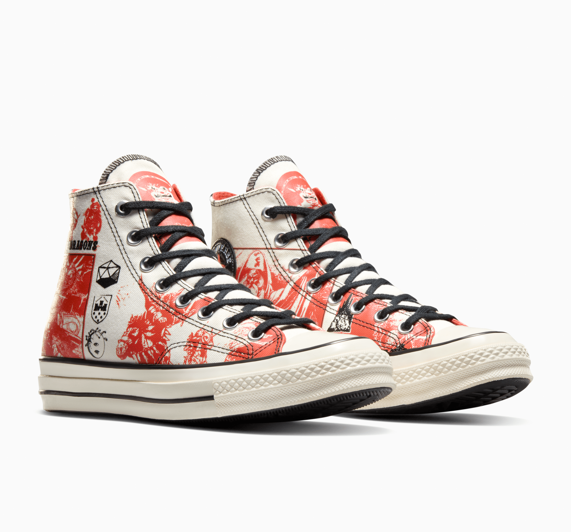 Dungeons & Dragons x Converesee. Chuck Taylor All Star High Egret Red