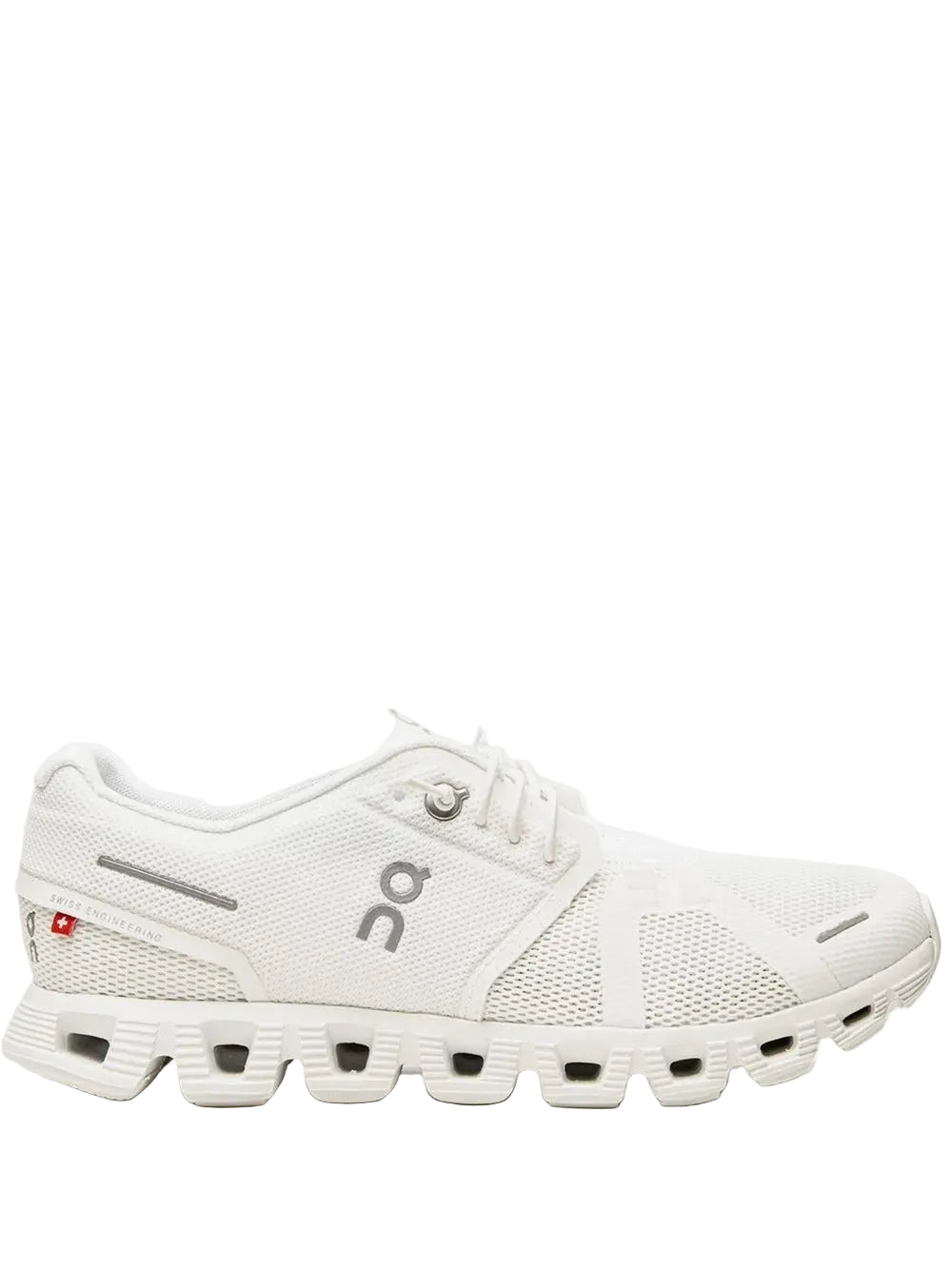 On Cloud Running 5 All White Shoes