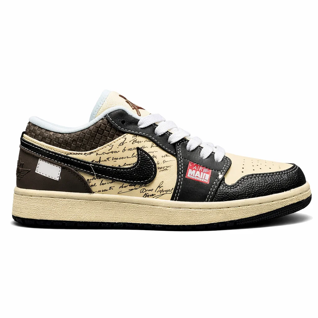 Nikee Air Jordan 1 Low Print Mail Brown