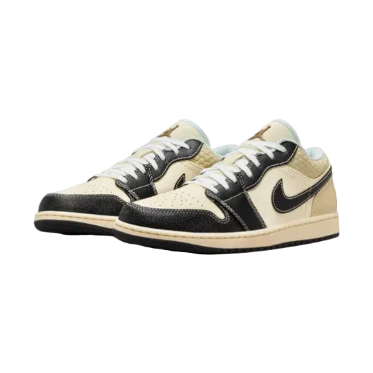 Nikee Air Jordan 1 Low Coconut Milk Black