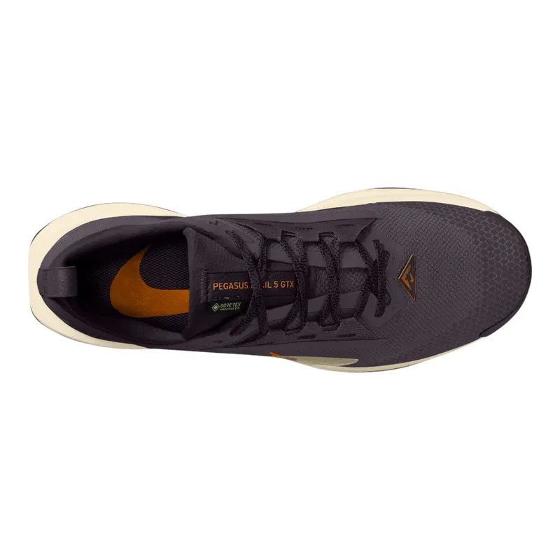 Nikee Pegasus Trail 5 GTX Off Noir Black Monarch Pale Ivory