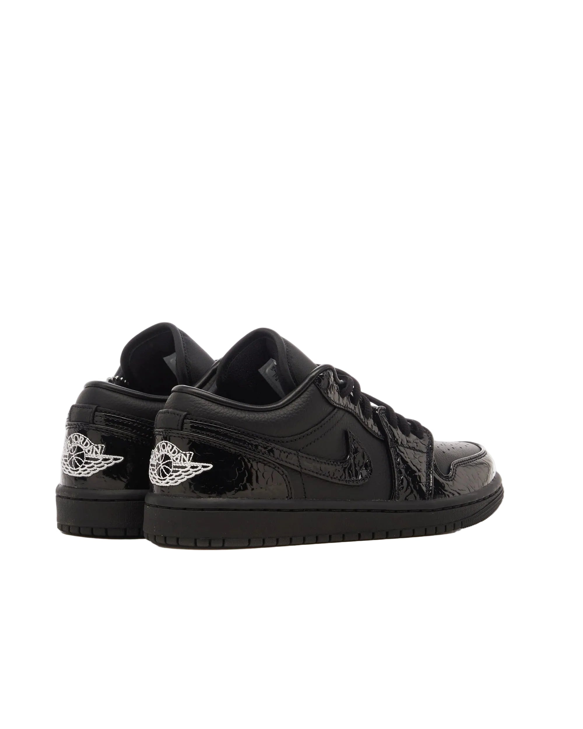 Nikee Air Jordan 1 Low Patent Black Croc 5011