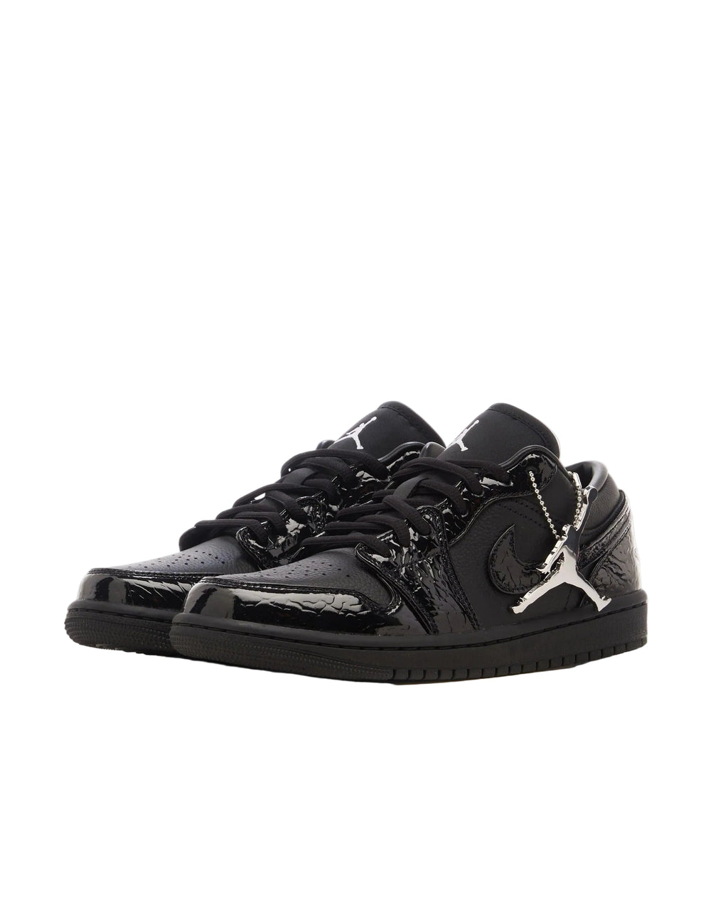 Nikee Air Jordan 1 Low Patent Black Croc 5011