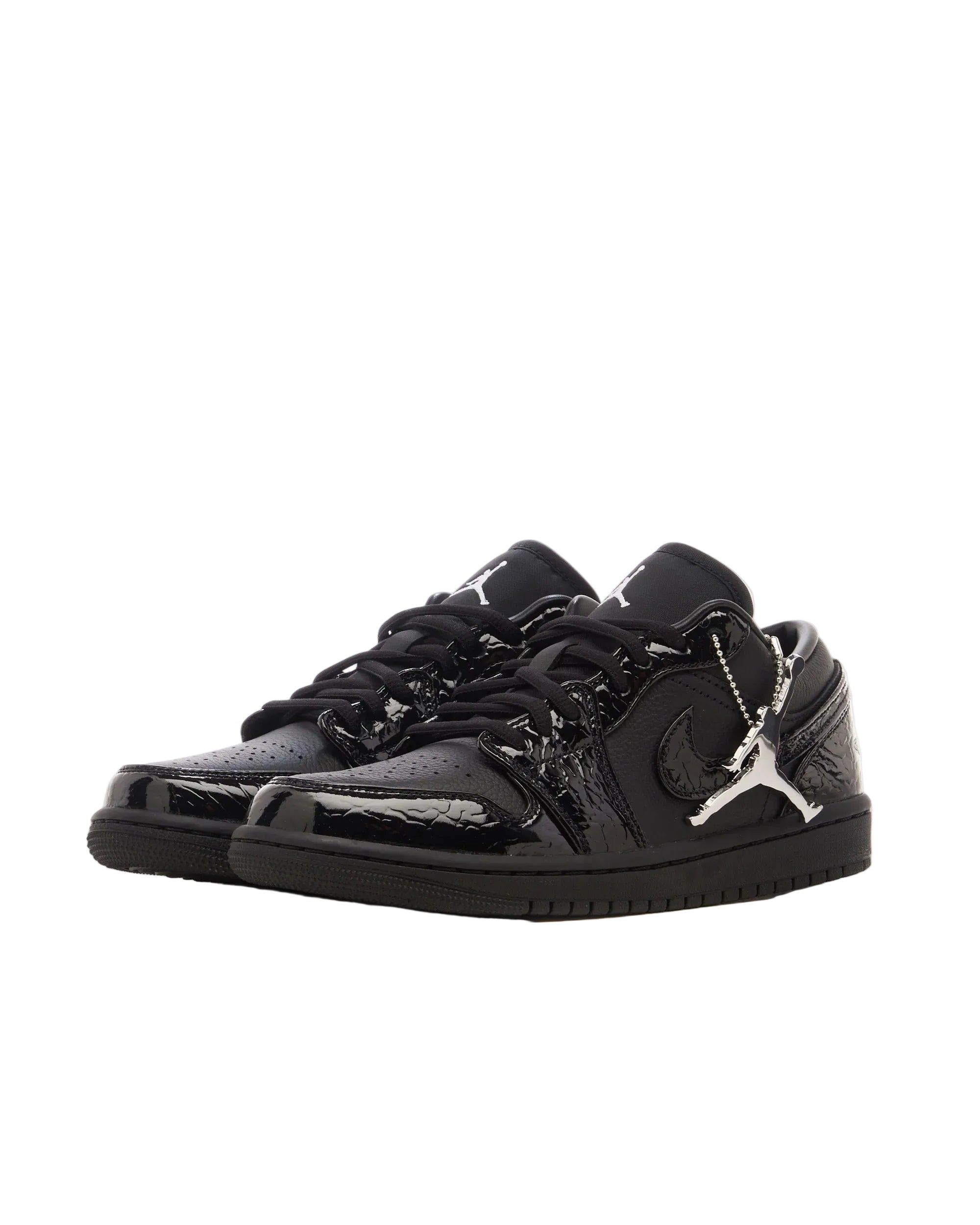 Nikee Air Jordan 1 Low Patent Black Croc 5011