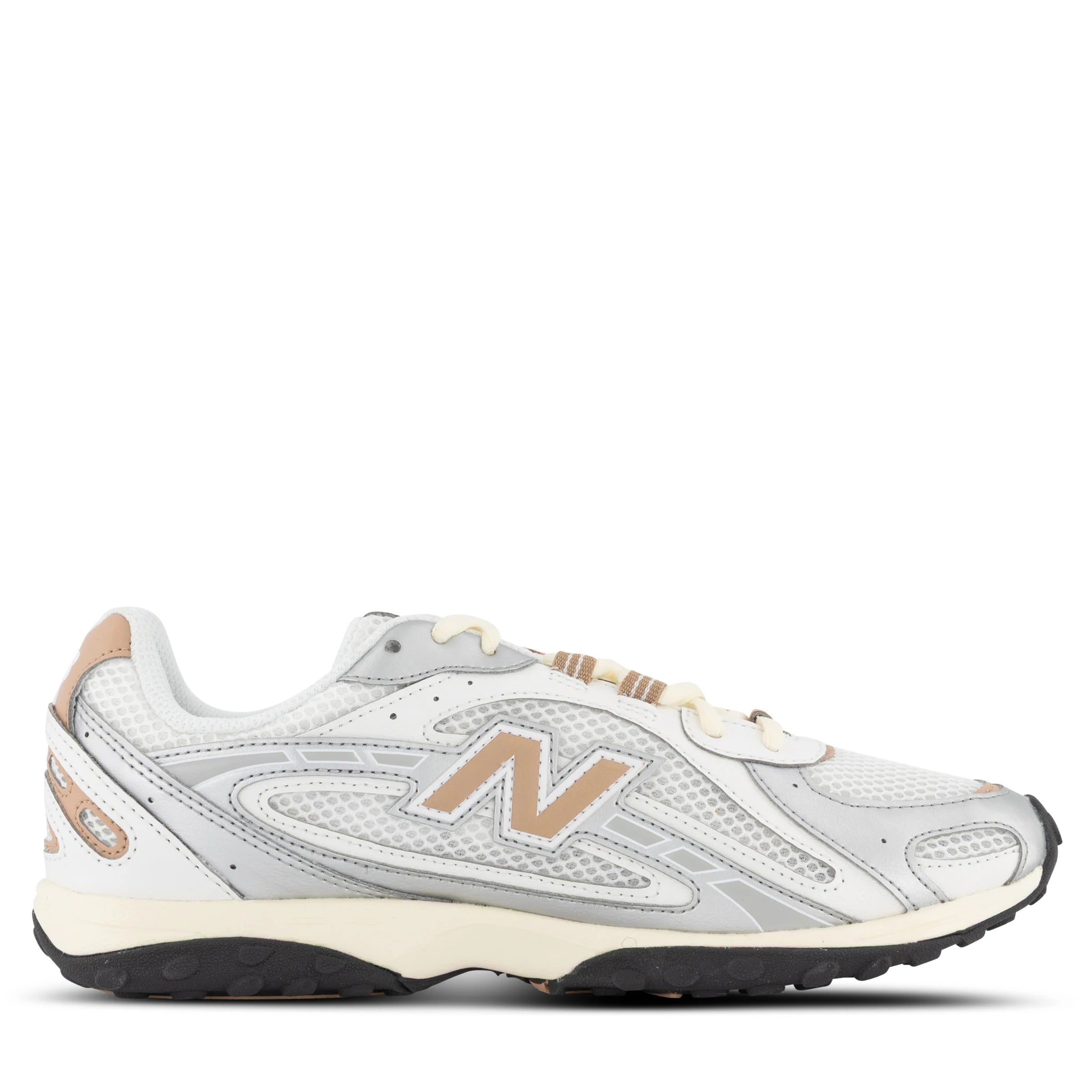Newbalance 204L silver metallic white and brown