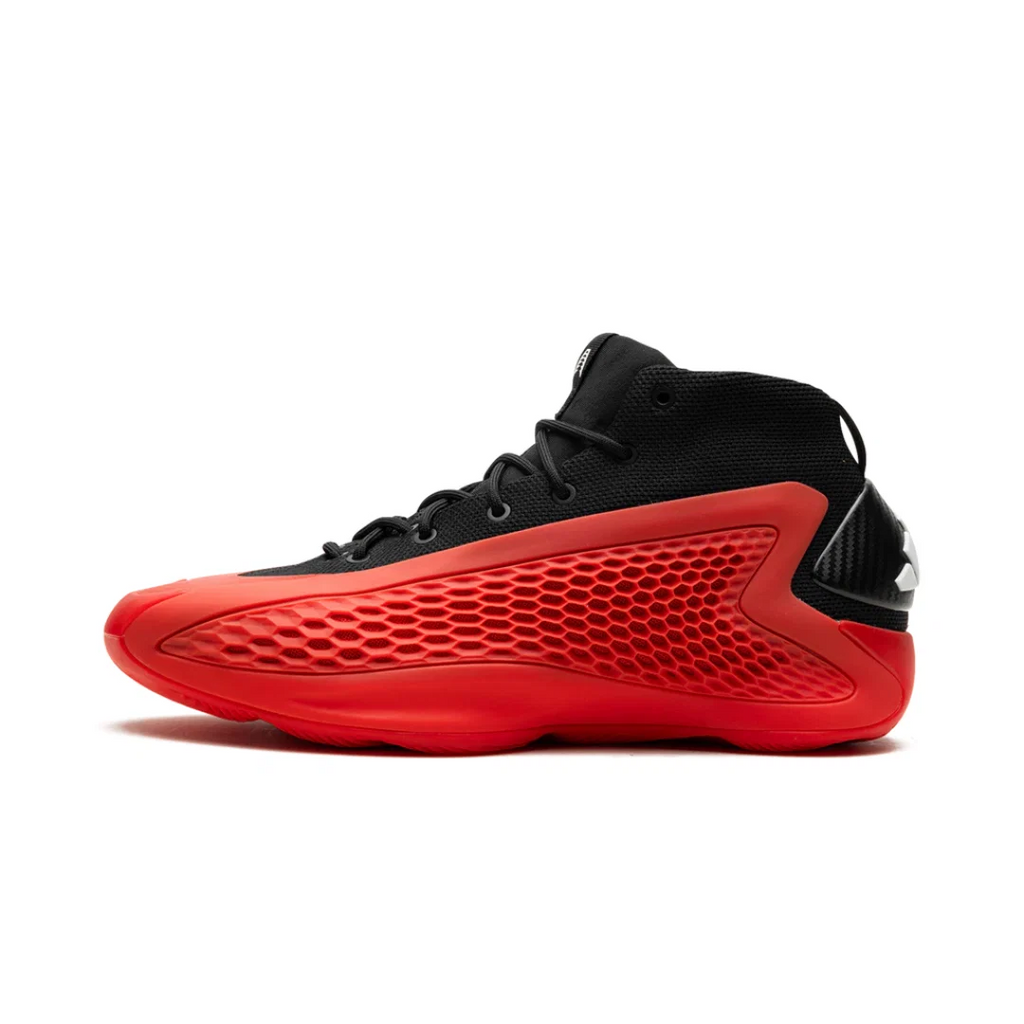 Adidass anthony edwards 1 ascent mid basketball shoes core black-orange 517