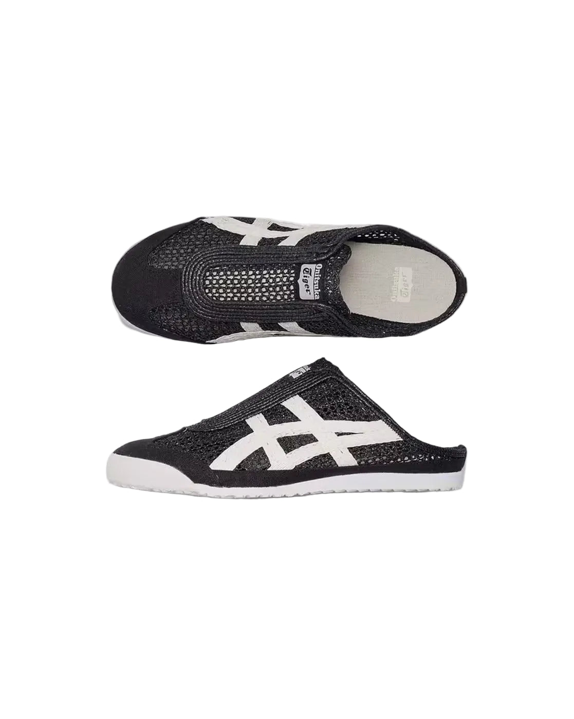 Onitsukaa Tiger Mexico 66 Sabot Half Cut Black White