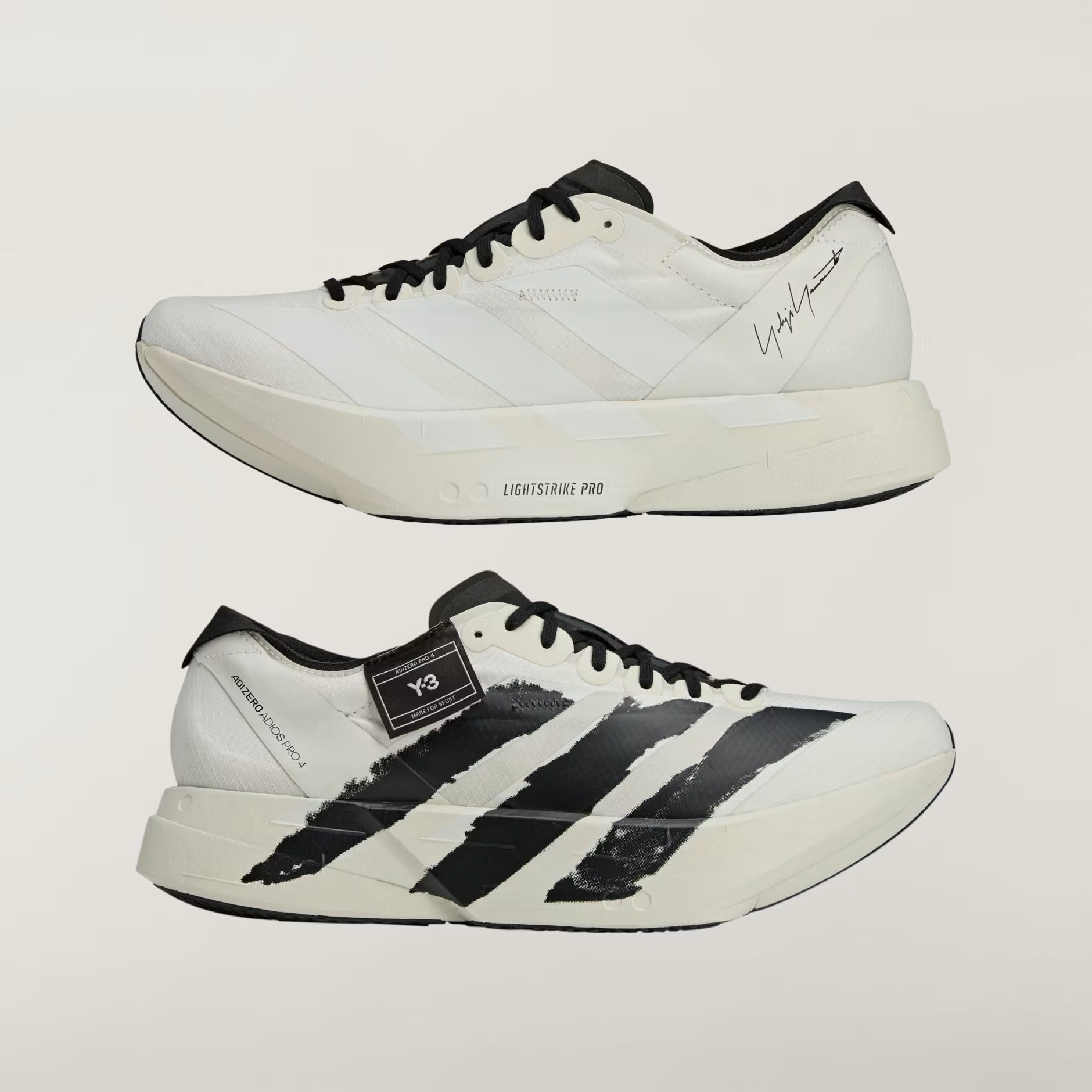 Adidass Y3 Adios Pro 4 Beige Orbit Black