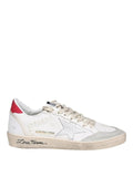 Golden Goose Ball Star White Silver Red Vintage Sole Sneaker 5096