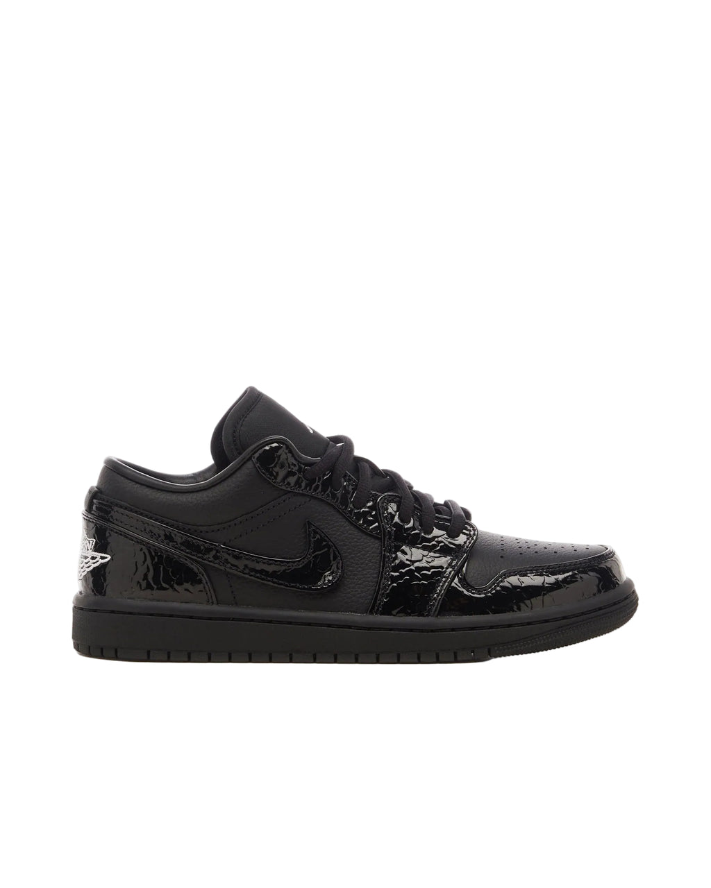 Nikee Air Jordan 1 Low Patent Black Croc 5011