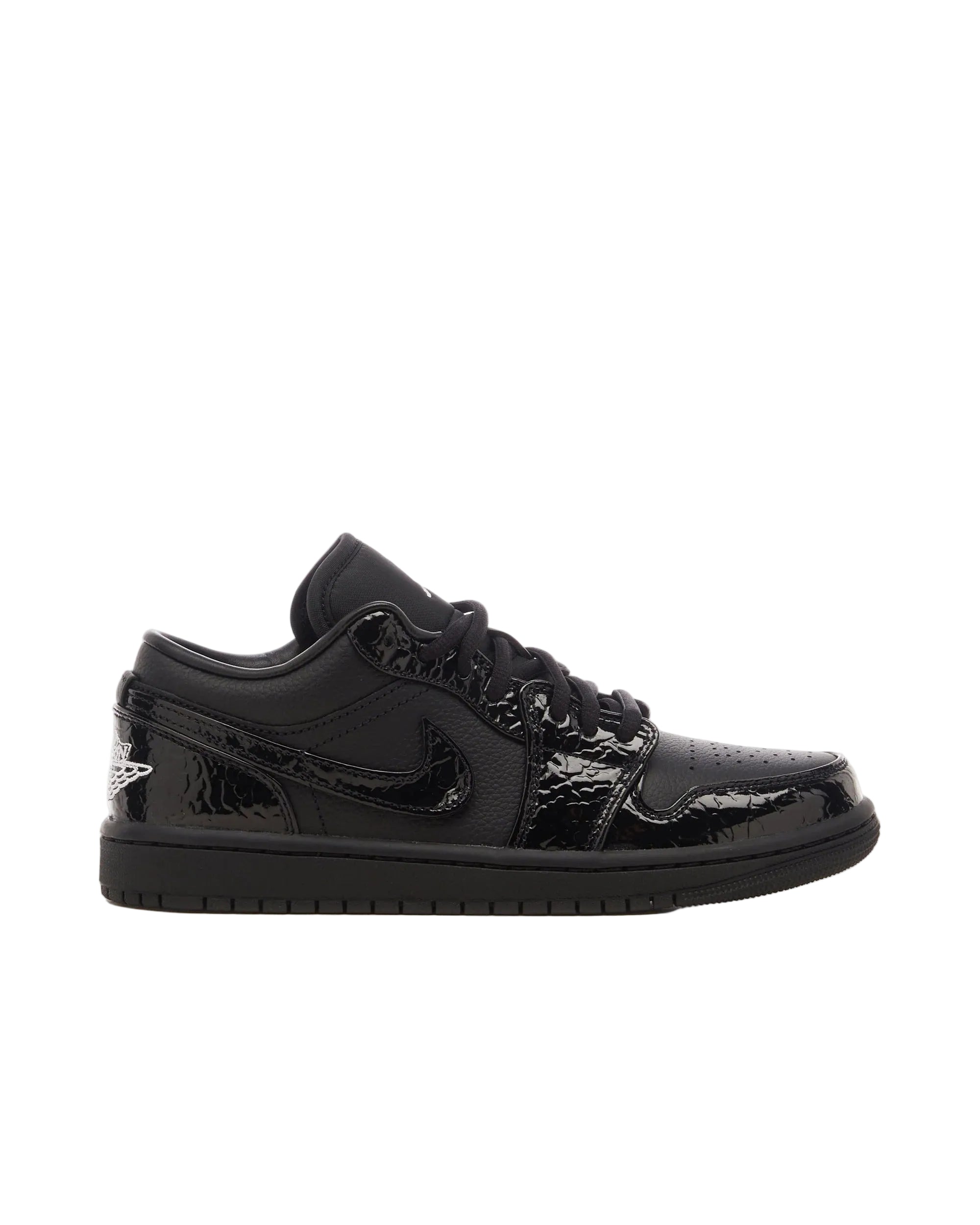Nikee Air Jordan 1 Low Patent Black Croc 5011