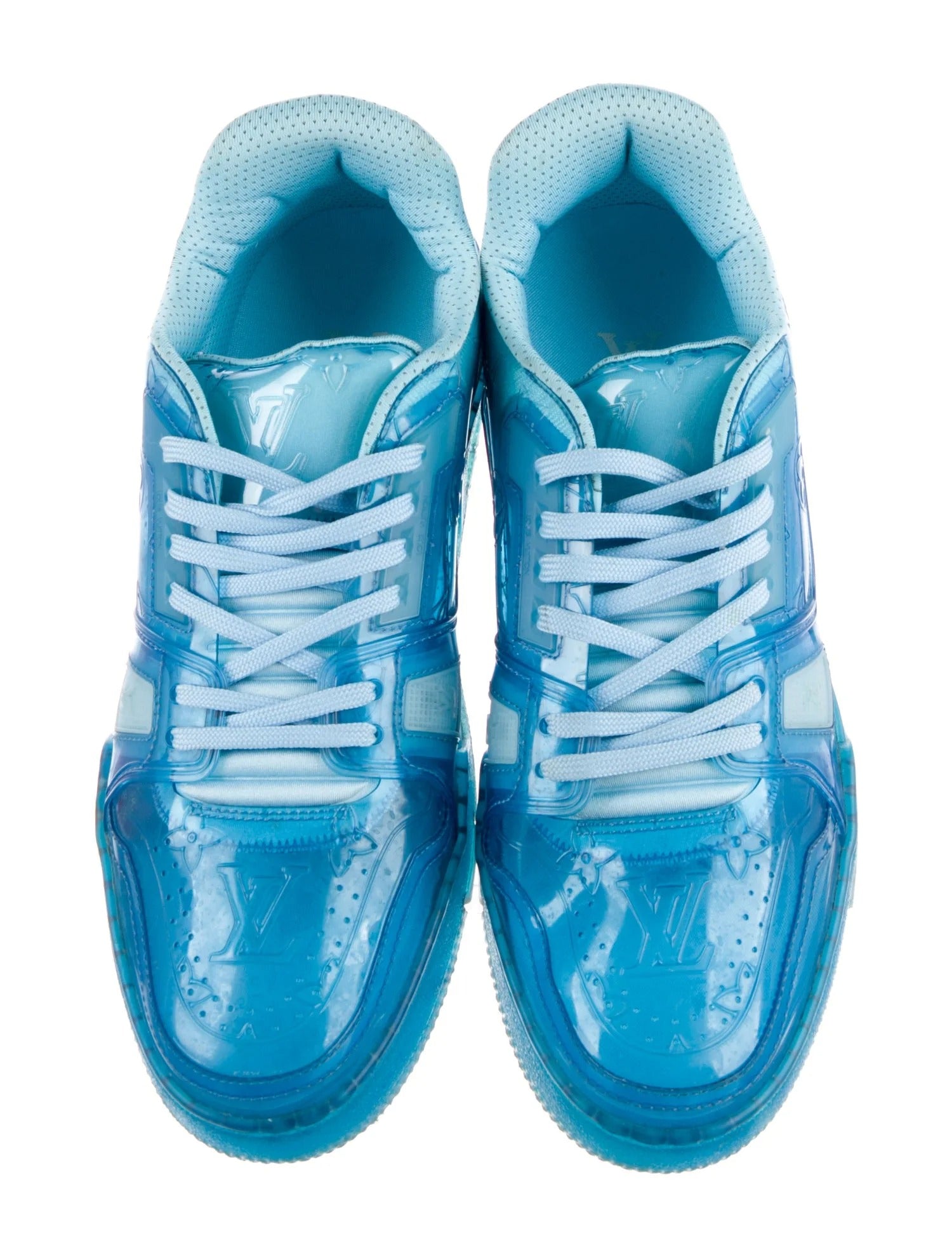 LOUIS VUITTON TRANSPARENT BLUE TRAINER SNEAKERS