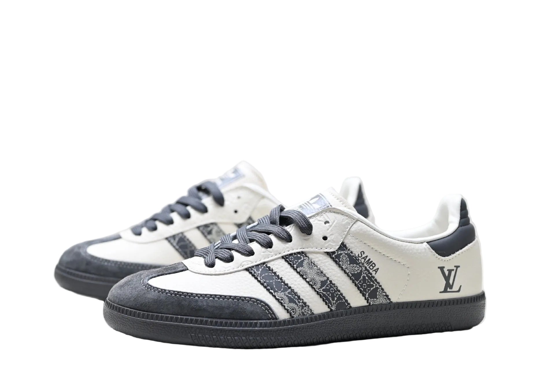 Adidass Samba X Louiis Vuitton Dark Grey