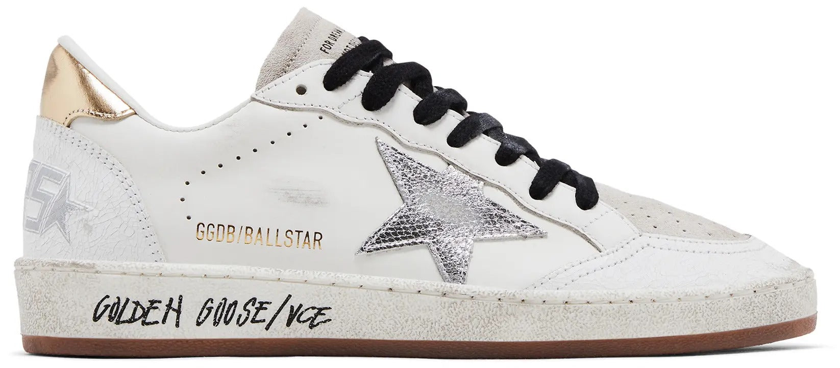 Golden Goose Ball Star Low White Silver 2480