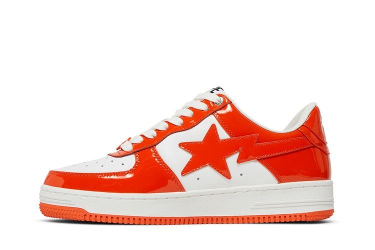 Bathing Ape Bape Sta Patent Leather orange White