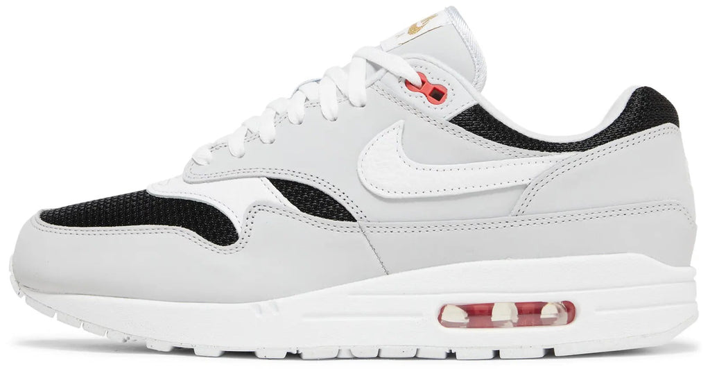 Nikee Airmax 1 Platinum White Black Red 2299
