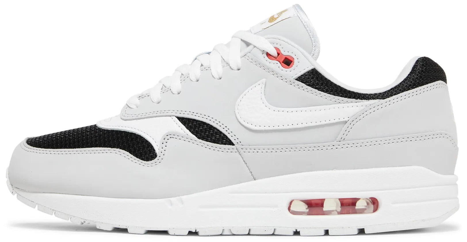 Nikee Airmax 1 Platinum White Black Red 2299